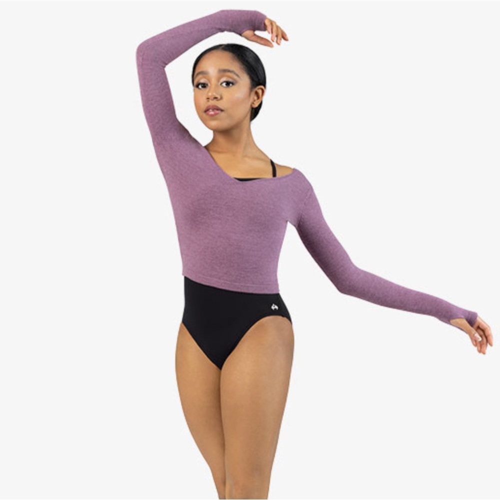 Mariia Dancewear Purple V-Neck Sweater